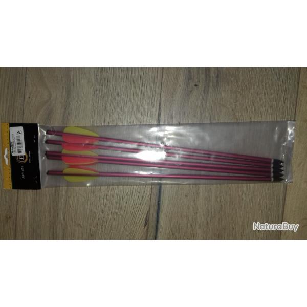UN Lot de 6 flches (traits) pour arbalte de 44cm en aluminium 16 pouces