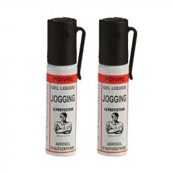 Pack de 2 Bombes aérosol de defense au gel poivre 25ML