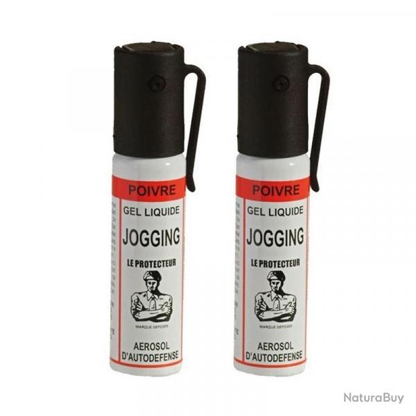 Pack de 2 Bombes arosol de defense au gel poivre 25ML