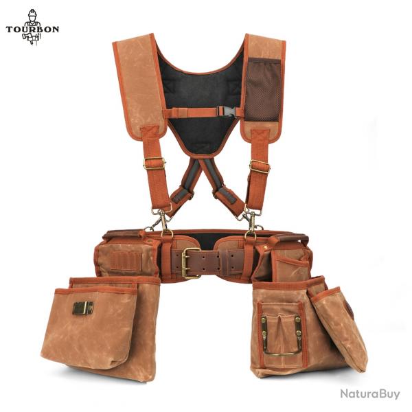 Tourbon-Ceinture  outils avec bretelles rglables  poignes en maille LIVRAISON GRATUITE !!