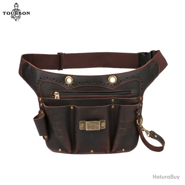 Tourbon-Sac de taille en cuir pour outils dgagement rapide LIVRAISON GRATUITE !!