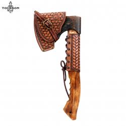 Tourbon-Juste de hache en cuir marron pour camping, étui à gaine URA LIVRAISON GRATUITE !!