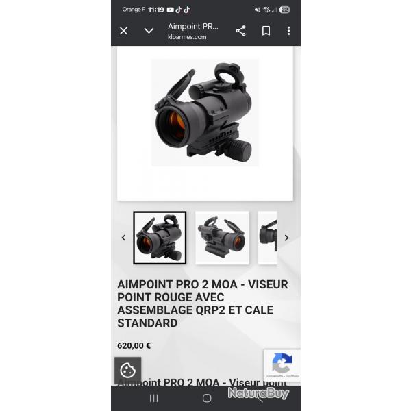 Viseur point rouge aimpoint rifle pro 2