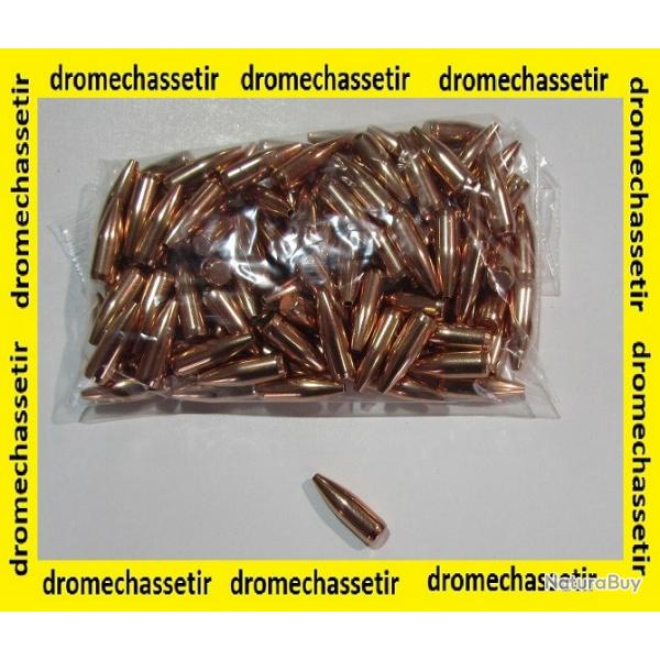 sachet de 100 ogives Hornady cal 22 (0.224), 52 grains BTHP, ref 2249