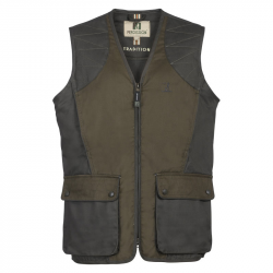 Gilet de chasse Percussion Tradition - Marron - Logo Percussion sans cartouchières / 2XL