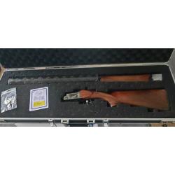 Fusil de chasse country superpose cal 12/76 avec moderateur de son
