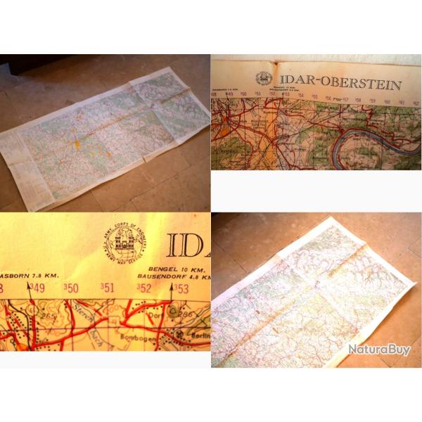 Carte ALLEMAGNE IDAR- OBERSTEIN M642  4040 1 AMS gnie US ARMY MAP SDC24CRT001