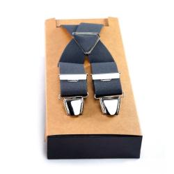 Bretelles Hercule 4 pinces gris