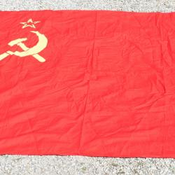 GUERRE FROIDE - Drapeau soviétique CCCP URSS  en coton insignes au pochoir - SDC24SOV003