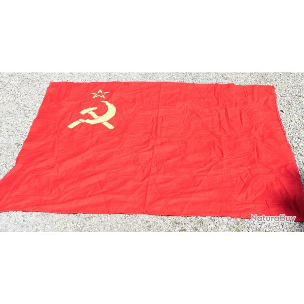 GUERRE FROIDE - Drapeau sovitique CCCP URSS  en coton insignes au pochoir - SDC24SOV003