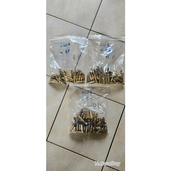 Lot douilles 260r remington R.P