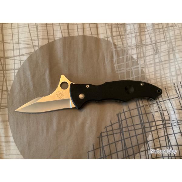 VEND COUTEAU PLIANT SPYDERCO GUNTING DESIGN BRAM FRANCK.