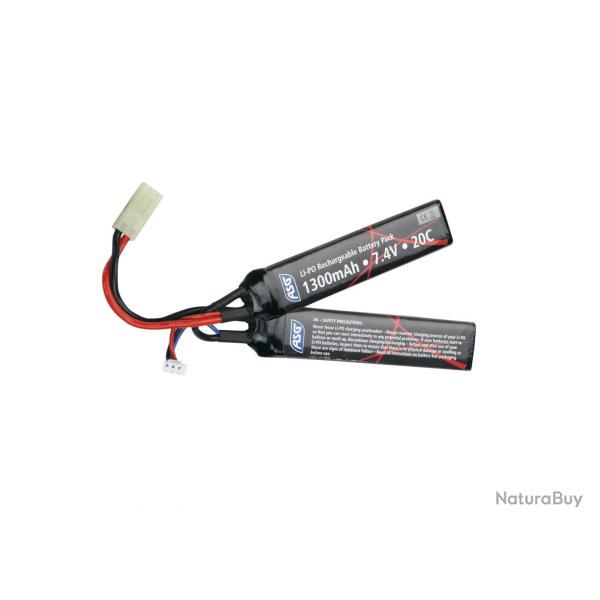 BATTERIE LI-PO 7.4V 1300MAH 2 STICKS "ASG"