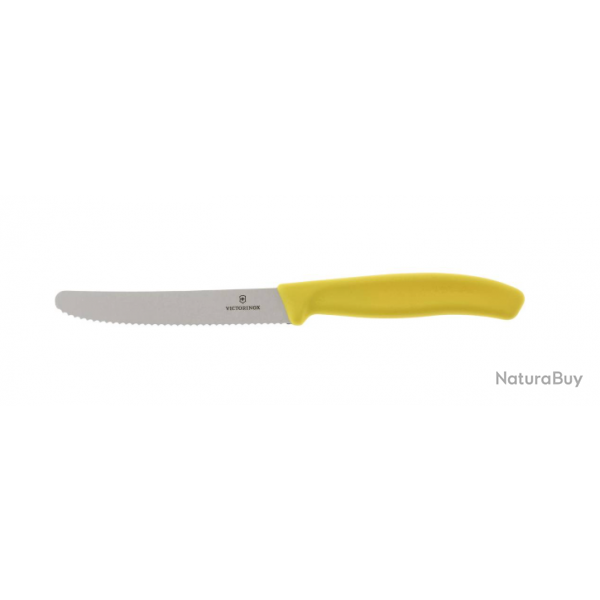 Victorinox 6.7836.L118  Couteau  tomates Swiss Classic, dent, jaune, 11 cm