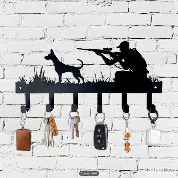 Support  organiseur mural pour accrocher les cls  et vtements  dcoration de chasse