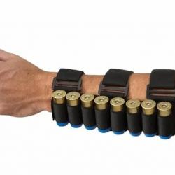 Cartouchiere avant bras - 8 munitions calibre 12 - Noir