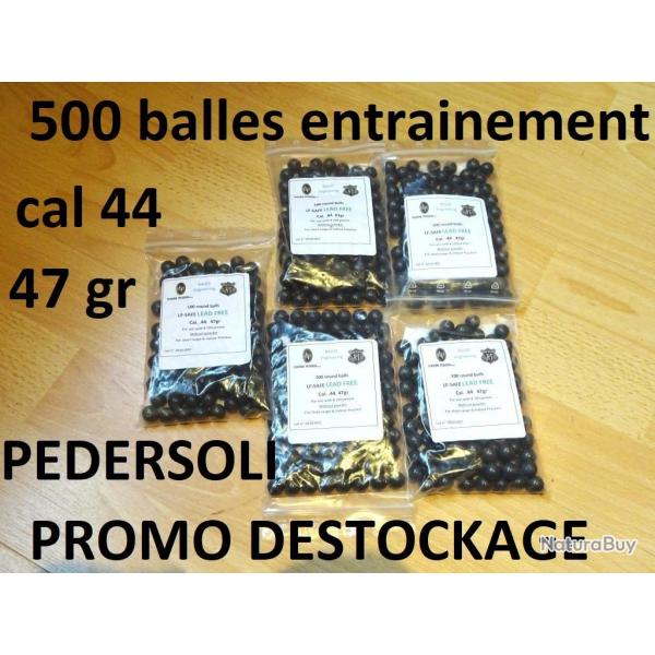500 balles rondes entrainement PEDERSOLI sans plomb 19.00 Euros !!!- calibre 44 poudre noire (SI311)