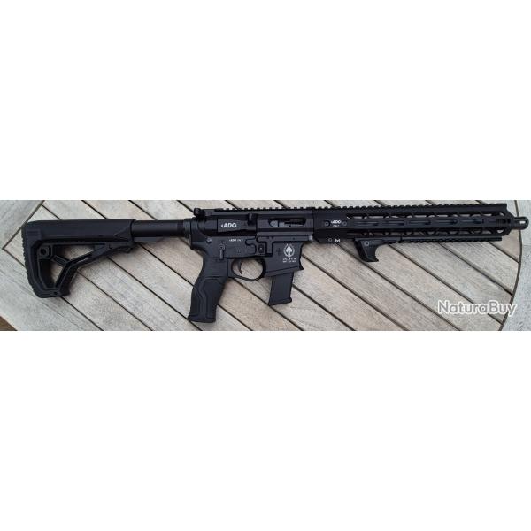 CARABINE ADC AR9 STANDARD CAL. 9X19 NOIR 12.5" IPSC PCC Jamais tire + Chargeur type Glock 30 coups