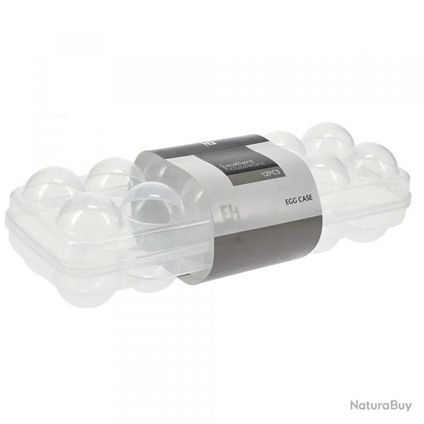 Boîte à 12 oeufs facile à nettoyer réutilisable 27,5x10x7,5cm