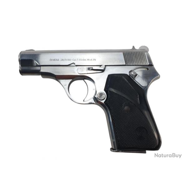 PISTOLET ZASTAVA M70 CALIBRE 32ACP (7.65BROWNING) POLI BLANC - CATEGORIE B