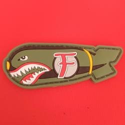 ÉCUSSON 3D MISSILLE SHARK 9/3CM SYSTÈME SCRATCH