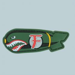 ÉCUSSON 3D MISSILLE SHARK 9/3CM SYSTÈME SCRATCH