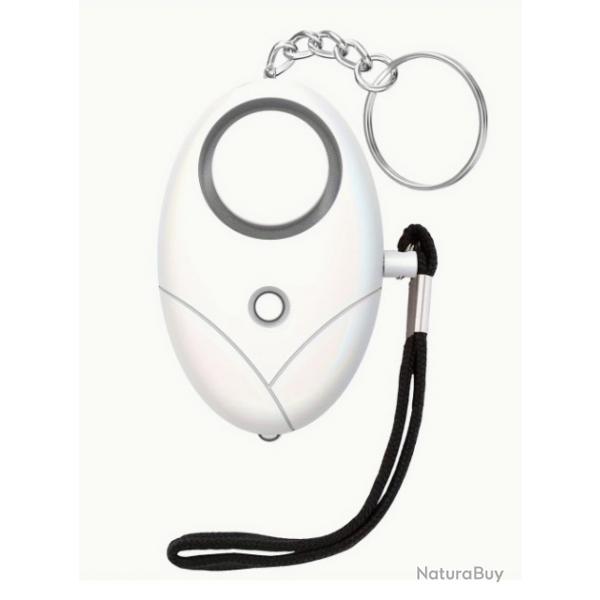 Porte clef - Alarme personnelle Anti-agresssion - Blanc