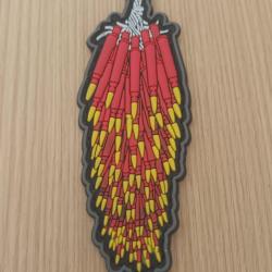 ÉCUSSON GRAPPE CARTOUCHE 10/3CM SNIPER SYSTÈME SCRATCH PVC