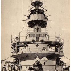 CPA -Marine Militaire -Tourelle et Passerelle avant d'un Cuirasse moderne  - N1668