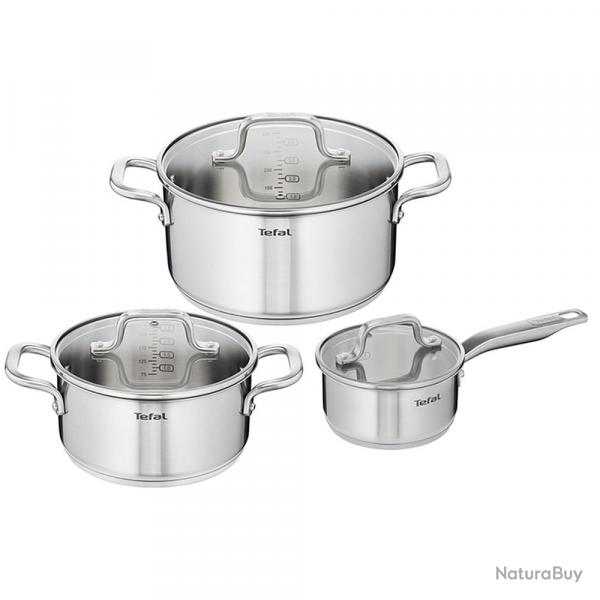 3 casseroles + couvercles Tefal
