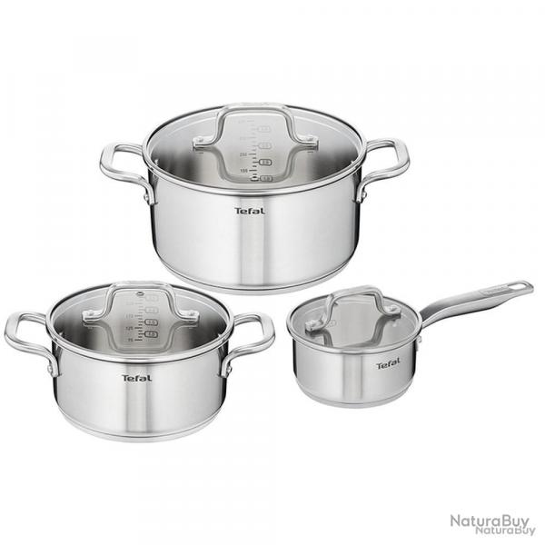 3 casseroles + couvercles Tefal