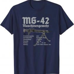 T-shirt Wehrmacht MG-42 - Navy bleu / XXXL