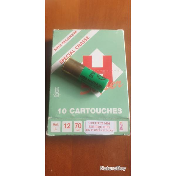 Boite de 10 cartouches Gilles Flers semi magnum 40 gr plomb 2 alumin