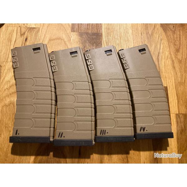 Lot Chargeurs M4 Tan G&G Airsoft