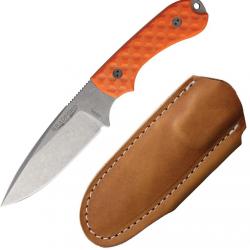 Couteau Bradford Knives Guardian 3.2 Lame Acier AEB-L Manche G10 Orange Etui Cuir USA BRAD32FE005A
