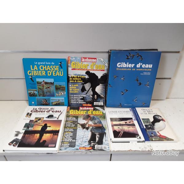Lot de 7 mivres/ magasines sur le gibier d'eau