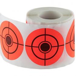PASTILLES CIBLES AUTOCOLLANTES ORANGE DIAM.50MM