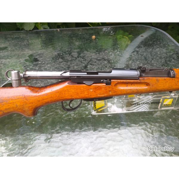 Superbe mousqueton K31 Schmidt Rubin en calibre d'origine 7.5 x55 suisse jaug  7.51