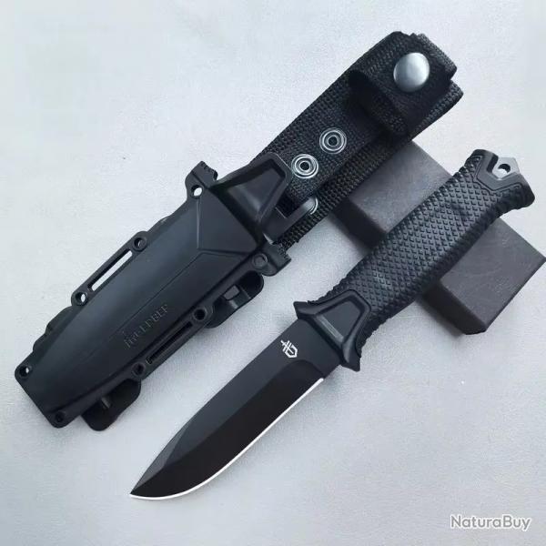 Couteau Survie Lger Acier Inoxydable Ultra-Rsistant Etui Professionnel Chasse