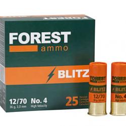 Cartouches calibre 12 FOREST AMMO BLITZ Plomb N° 6