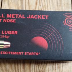 9mm luger GECO fmj flat head sub-sonic 154gr bte 50