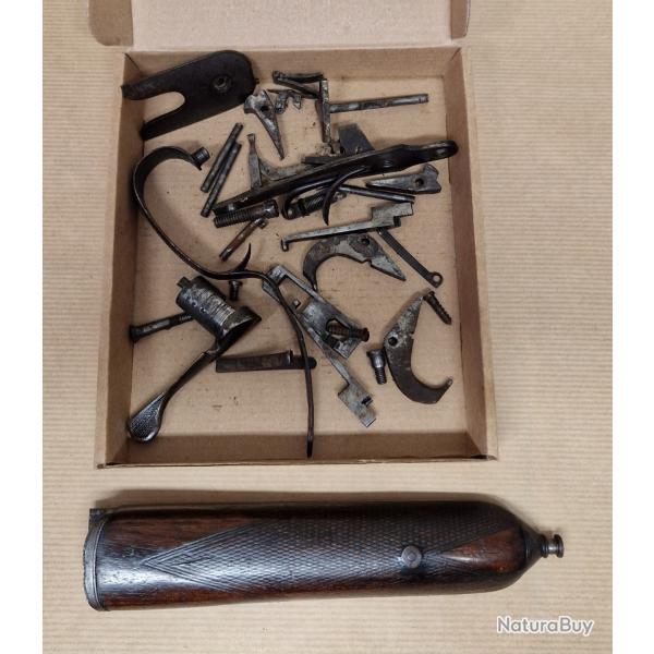 Lot de pices + devant  pour fusil artisan franais juxtapose calibre 12