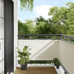 Écran de balcon crème 75x700 cm 100% polyester oxford