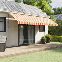 Tissu de remplacement de cantonnière d'auvent jaune orange 5 m