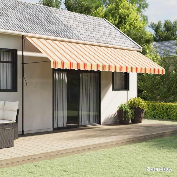 Tissu de remplacement de cantonnire d'auvent jaune orange 5 m