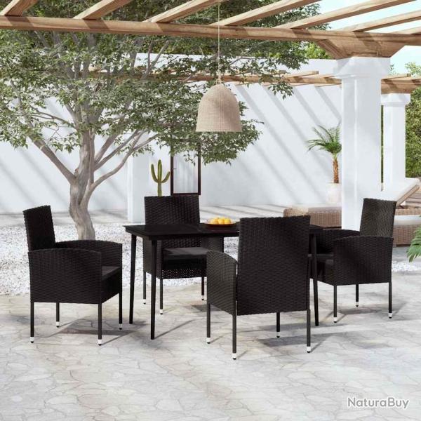 Ensemble  manger de jardin 5 pcs Noir