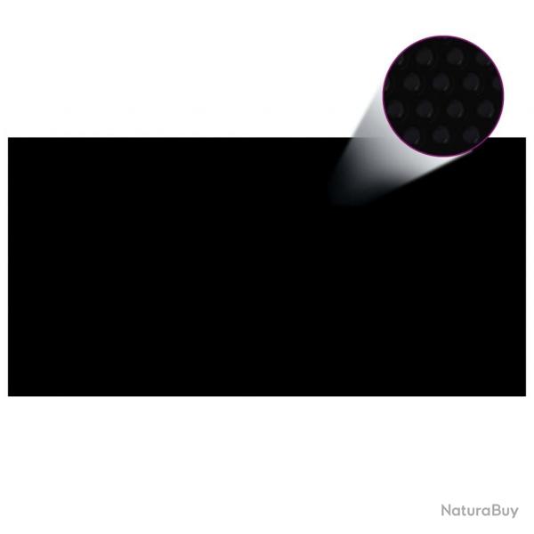 Couverture de piscine Noir 400 x 200 cm PE