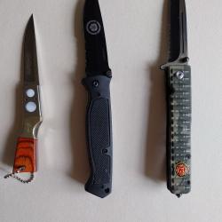 Lot de 3 couteaux pliants