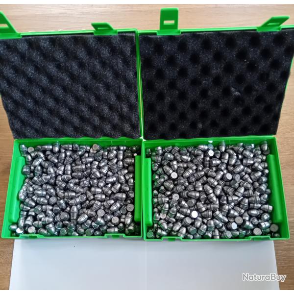 Lot 1000 ogives Balleurope (500 et 500) , calibre 11mm73, ogive plombs 200 grain