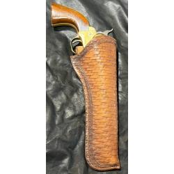 Holster western droitier pour colt à poudre noire ou autre motif basket